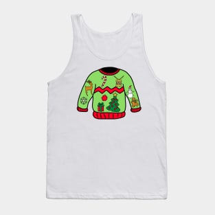 Unique Ugly Christmas Sweater Tank Top